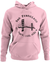 Φούτερ με κουκούλα - San Francisco - Color Thumbnail Pink