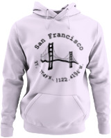 Φούτερ με κουκούλα - San Francisco - Color Thumbnail Λιλά