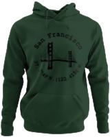 Φούτερ με κουκούλα - San Francisco - Color Thumbnail Κυπαρισσί