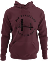 Φούτερ με κουκούλα - San Francisco - Color Thumbnail Marron