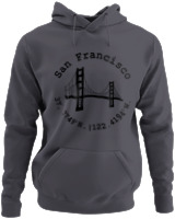 Φούτερ με κουκούλα - San Francisco - Color Thumbnail Ανθρακί