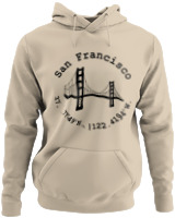 Φούτερ με κουκούλα - San Francisco - Color Thumbnail Μπέζ