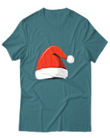 T-Shirt Αντρικό - Santa's Hat - Color Thumbnail Μπλε Πράσινο