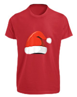 T-Shirt Fit Αντρικό - Santa's Hat - Color Thumbnail Κόκκινο