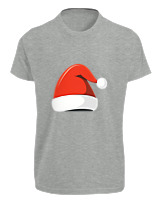 T-Shirt Fit Αντρικό - Santa's Hat - Color Thumbnail Γκρι Μελανζέ