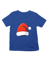 T-Shirt  Παιδικό - Santa's Hat - Color Thumbnail Μπλε Ρουά