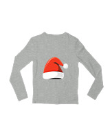 Μακρυμάνικο Μακό Παιδικό - Santa's Hat - Color Thumbnail Γκρι Μελανζέ