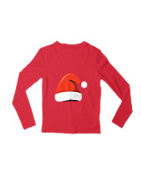 Μακρυμάνικο Μακό Παιδικό - Santa's Hat - Color Thumbnail Κόκκινο