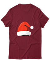 T-Shirt  Γυναικείο - Santa's Hat - Color Thumbnail Σκούρο Κόκκινο