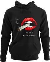Φούτερ με κουκούλα - Sassy With Money - Color Thumbnail Μαύρο