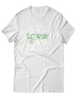 T-Shirt Αντρικό - Saturday Fatday - Color Thumbnail Άσπρο