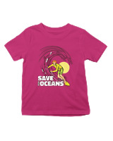 T-Shirt  Παιδικό - Save The Oceans - Color Thumbnail Φουξια