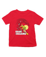 T-Shirt  Παιδικό - Save The Oceans - Color Thumbnail Κόκκινο