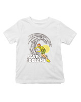 T-Shirt  Παιδικό - Save The Oceans - Color Thumbnail 'Ασπρο
