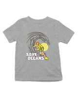 T-Shirt  Παιδικό - Save The Oceans - Color Thumbnail Γκρι Μελανζέ