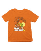 T-Shirt  Παιδικό - Save The Oceans - Color Thumbnail Πορτοκαλί