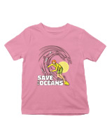 T-Shirt  Παιδικό - Save The Oceans - Color Thumbnail Ροζ