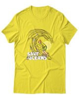 T-Shirt  Γυναικείο - Save The Oceans - Color Thumbnail Κίτρινο