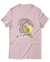 T-Shirt  Γυναικείο - Save The Oceans - Color Thumbnail Απαλό Ροζ