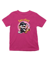 T-Shirt  Παιδικό - Saxophone Axolotl - Color Thumbnail Φουξια