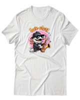 T-Shirt  Γυναικείο - Saxophone Axolotl - Color Thumbnail Άσπρο