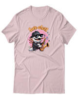 T-Shirt  Γυναικείο - Saxophone Axolotl - Color Thumbnail Απαλό Ροζ
