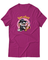 T-Shirt  Γυναικείο - Saxophone Axolotl - Color Thumbnail Φούξια
