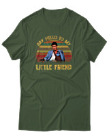 T-Shirt Αντρικό - Say Hello To My Little Friend - Color Thumbnail Κυπαρισσί