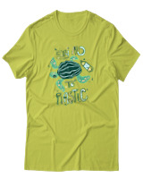 T-Shirt Αντρικό - Say No To Plastic - Color Thumbnail Λαχανί