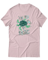 T-Shirt Αντρικό - Say No To Plastic - Color Thumbnail Απαλό Ροζ