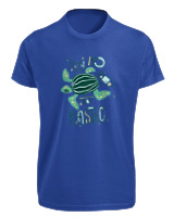 T-Shirt Fit Αντρικό - Say No To Plastic - Color Thumbnail Μπλε Ρουά