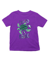 T-Shirt  Παιδικό - Say No To Plastic - Color Thumbnail Σκούρο Μωβ