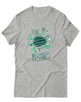 T-Shirt  Γυναικείο - Say No To Plastic - Color Thumbnail Γκρί Μελανζέ