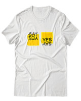 T-Shirt Αντρικό - Say Yes - Color Thumbnail Άσπρο