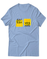 T-Shirt Αντρικό - Say Yes - Color Thumbnail Γαλάζιο