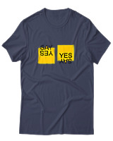 T-Shirt Αντρικό - Say Yes - Color Thumbnail Μπλε Γκρι