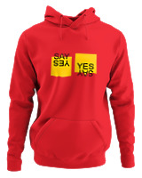 Φούτερ με κουκούλα Γυναικείο - Say Yes - Color Thumbnail Κόκκινο