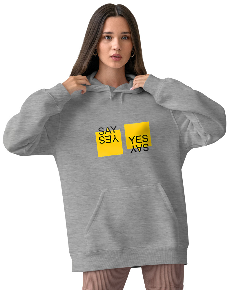 Φούτερ με κουκούλα Γυναικείο - Say Yes - Image 2