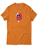 T-Shirt Αντρικό - Scared Ice Cream - Color Thumbnail Πορτοκαλί