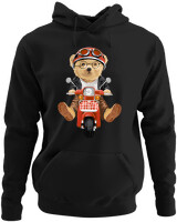 Φούτερ με κουκούλα - Scooter Bear - Color Thumbnail Μαύρο