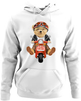 Φούτερ με κουκούλα - Scooter Bear - Color Thumbnail ΄Ασπρο