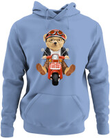 Φούτερ με κουκούλα - Scooter Bear - Color Thumbnail Blue Carolina
