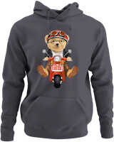 Φούτερ με κουκούλα - Scooter Bear - Color Thumbnail Ανθρακί