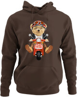 Φούτερ με κουκούλα - Scooter Bear - Color Thumbnail Καφέ