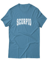 T-Shirt  Γυναικείο - Scorpio College Lettering - Color Thumbnail Τυρκουάζ