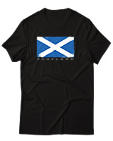 T-Shirt Αντρικό - Scotland Flag - Color Thumbnail Μαύρο