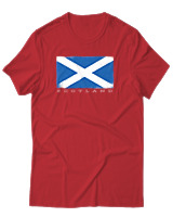 T-Shirt Αντρικό - Scotland Flag - Color Thumbnail Κόκκινο