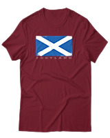 T-Shirt Αντρικό - Scotland Flag - Color Thumbnail Σκούρο Κόκκινο