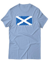 T-Shirt Αντρικό - Scotland Flag - Color Thumbnail Γαλάζιο