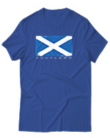 T-Shirt Αντρικό - Scotland Flag - Color Thumbnail Μπλε Ρουά